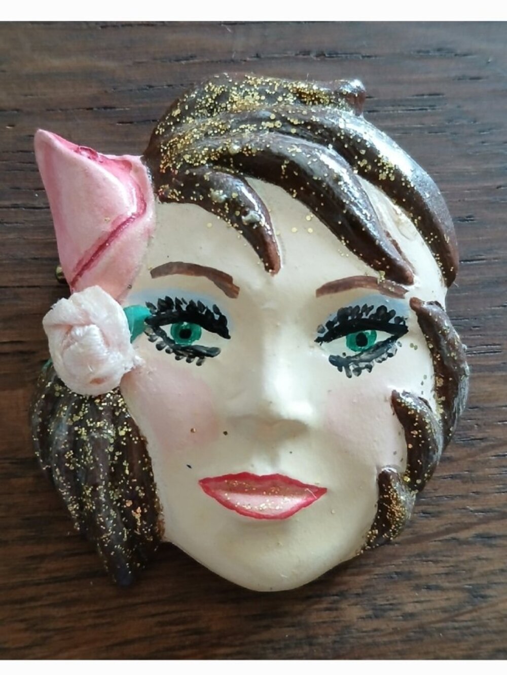 Vintage Face Brooch